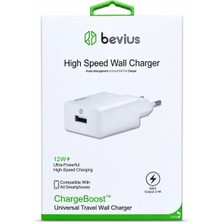 Bevius BVS-CH401 Beyaz 12W Işıklı Duvar Şarj Cihazı