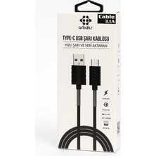 Yaylı Type-C 3.1A USB Şarj Kablosu Arbaks ARB-037
