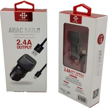 (Type-C) 2.4A Çift Girişli Araç Şarjı Arbaks ARB-029