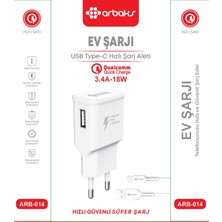 Type-C / 3.4A-18W Qualcomm Hızlı Şarj Aleti Arbaks ARB-014