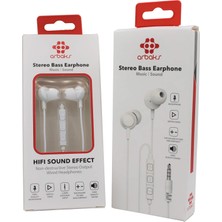 (Beyaz) Mikrofonlu Stereo Bass Kulaklık Arbaks ARB-221