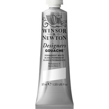 Winsor & Newton 614512 Designer Guaj - Kalıcı Beyaz, 37 ml Tüp - Mat Kapatıcı Guaj Boyaları, G