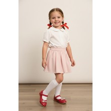Walkenzo 5102 Kız Bebek Balerin Cırtlı & Taşlı Rugan Babet Ayakkabı