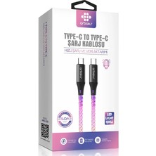 Pd Type-C 5A Rgb Işıklı Şarj Kablosu Arbaks ARB-309