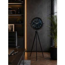 Egecen Siyah Elegance Aynalı Tripod 150 x 45 cm Ayaklı Saat