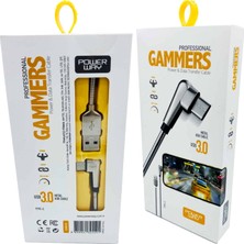 Type-C Metal Gamer Hızlı Şarj Kablosu Powerway Gmx5