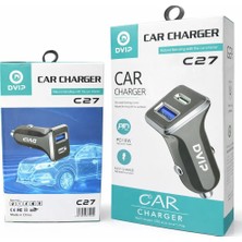 Dvıp C27 Araç Şarj Cihazı PD18W + USB Hızlı Şarj (Çift Çıkışlı)
