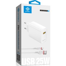 4.1A 25W Qc3 Type-C Hızlı Şarj Aleti Arbaks ARB-015-BEYAZ