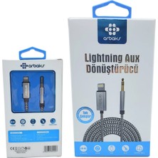 Iphone Aux Kablosu 1 Metre Aux Çevirici Arbaks ARB-513