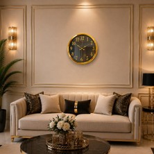 Egecen Gold Luxury Aynalı 40 x 40 cm Duvar Saati