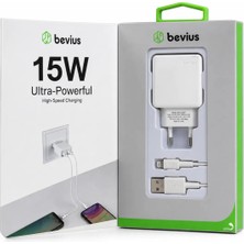 Bevius BVS-CH407 15W Işıklı Çift USB Lightning Kablolu Duvar Şarj Cihazı