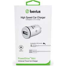 Bevius BVS-AU501 12W Micro USB Kablolu Araç Şarj Cihazı