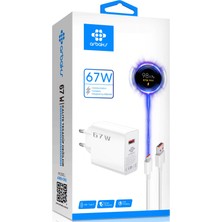 67W Type-C Turbo Hızlı Şarj Aleti – Xiaomi Uyumlu Süper Hızlı Adaptör Arbaks ARB-016
