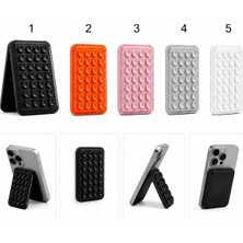 Azurtech Telefon Arkası Yapışkanlı Kartlık Kart Cüzdanı Telefon Standı