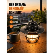 AKM Hafif ve Taşınabilir Retro Tasarım Kamp Lambası