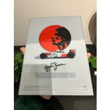 Belirtilmemiş Formula 1 Ayrton Senna Tablosu Dekoratif Ürün 25X15 cm