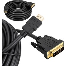 Zemheri Philips SWV7436/93 8 Metre HDMI To DVI (24+1) Görüntü Kablosu Full Hd