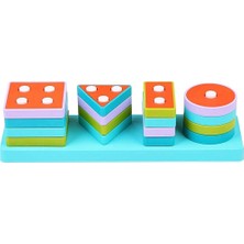 Gees Global ​​​​​​​lc Ahşap Geometrik Şekiller Bul-Tak