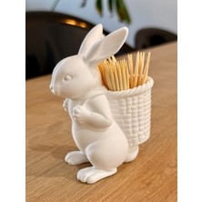 Nakama-Co Dekoratif Tavşan Kürdanlık – Tavşan Biblo Organizer – 3D Baskı Ev Dekoru