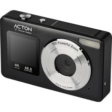 Acton Selfix Dijital Fotoğraf Makinesi Siyah-Pembe-Beyaz