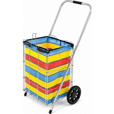 Homevora Katlanabilir Büyük Boy Pazar Arabası | 60 kg Taşıma Kapasiteli | 4.5 mm Kalın Demir