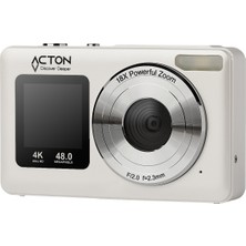Acton Selfix Dijital Fotoğraf Makinesi Siyah-Pembe-Beyaz
