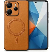 Bovinox Redmi Note 14 Uyumlu Magsafe Özellikli Kamera Korumalı Premium Deri Görünümlü Kılıf