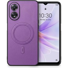 Bovinox Oppo A38 Uyumlu Magsafe Özellikli Kamera Korumalı Premium Deri Görünümlü Kılıf