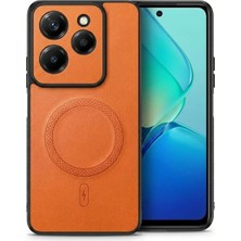 Bovinox Infinix Hot 40 Pro Uyumlu Magsafe Özellikli Kamera Korumalı Premium Deri Görünümlü Kılıf