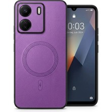 Bovinox Redmi 13C Uyumlu Magsafe Özellikli Kamera Korumalı Premium Deri Görünümlü Kılıf