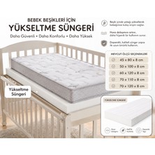 Moonra Home Park Beşik Yükseltme Süngeri Yalnızca Sünger Yatak Altı Yükseltme Süngeri