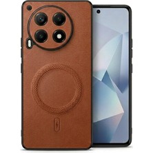 Bovinox Tecno Camon 30 Uyumlu Magsafe Özellikli Kamera Korumalı Premium Deri Görünümlü Kılıf