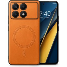 Bovinox Poco X6 Pro Uyumlu Magsafe Özellikli Kamera Korumalı Premium Deri Görünümlü Kılıf