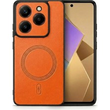 Bovinox Tecno Spark 20 Pro Uyumlu Magsafe Özellikli Kamera Korumalı Premium Deri Görünümlü Kılıf