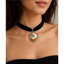 BijuStore Iznik Çini Desenli El Yapımı Vintage Kadın Choker