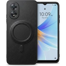 Bovinox Oppo A38 Uyumlu Magsafe Özellikli Kamera Korumalı Premium Deri Görünümlü Kılıf