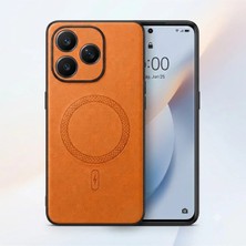 Bovinox Oppo A5 Pro Uyumlu Magsafe Özellikli Kamera Korumalı Premium Deri Görünümlü Kılıf
