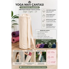 SUNYOGA Yoga Matı Çantası Büyük Boy %100 Pamuk Gabardin NBR Pilates Minderi Taşıma Çantası Ayarlanabilir Askılı