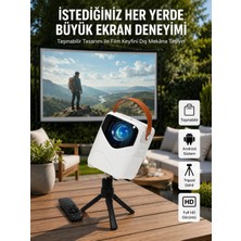 AKM Hd Ayaklı Portatif Projeksiyon Cihazı Android Işlemcili Sinema Projektörü
