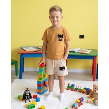 Ruki Çocuk Erkek Çocuk Batman Karakterli T-Shirt Şort Takım