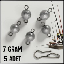 Fishack Uyguna-Yakala 5 Adet -7 Gram Metal Mafsallı Kurşun -Hareketli Iğne KURŞUNU-H-1007