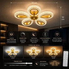 Kumsar Aydınlatma Yagmur Gold Renk 5l'i Plafonyer Akrilik Malzeme ile Şık Tasarım Salon Aydınlatma