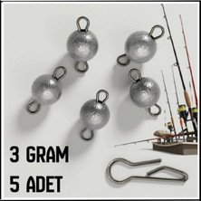 Fishack Uyguna-Yakala 5 Adet-3 Gram Metal Mafsallı Kurşun-Hareketli Iğne KURŞUNU-H-1003