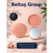 Beltaş Group Istiridye Görünümlü Cep Çanta Aynası Katlanabilir Küçük Ayna