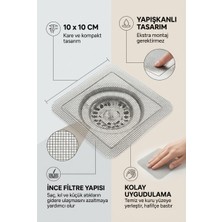 Çok Amaçlı Yapışkanlı Gider Filtresi - 2 Adet – Banyo, Lavabo, Duş ve Balkon Için