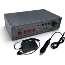 Antenci Rose HP-604A Pazarcı Anfi USB Girişli-Ses Kayıtlı-Mikrofonlu Çakmak Kablolu