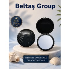 Beltaş Group Istiridye Görünümlü Cep Çanta Aynası Katlanabilir Küçük Ayna