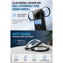 Zoli INSTA360 X4 Air Uyumlu Lens Koruyucu Kapak Çizilmeye ve Darbeye Dayanıklı X4 Air Lens Koruma