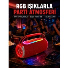 TeknoKapsül 20W Güçlü Ses Çift Sürücülü Rgb LED Işıklı Bluetooth 5.3 Hoparlör -