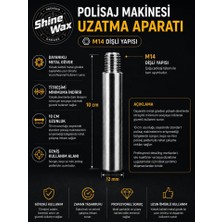 Shine Wax Polisaj Makinesi Uzatma Aparatı 10 cm